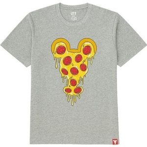 RELIST Uniqlo Mickey Mouse Pizza Tee